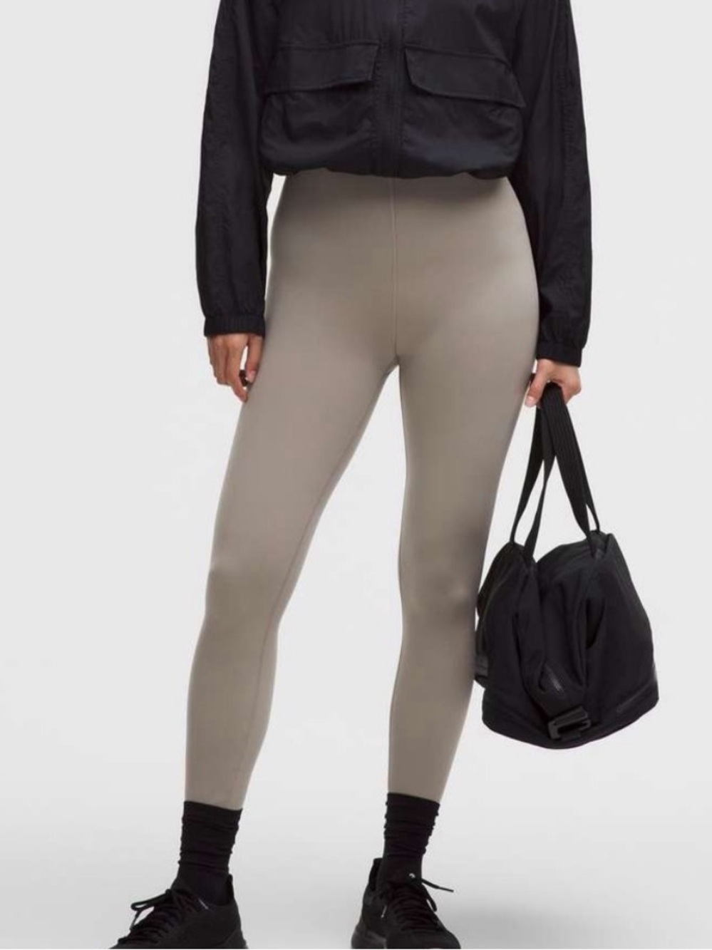 #840 NWT Lululemon Glow Up Super High Rise Tight 25” Warm Ash Gray Size 12